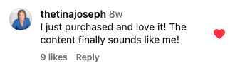 Customer comment